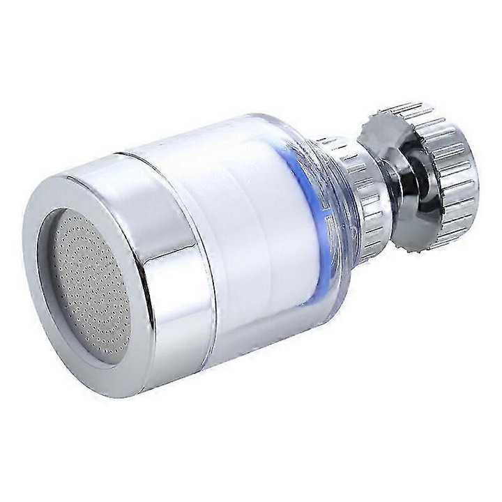 Aerator robinet universal 360° rotativ cu filtru, 7x4x2.2cm, alb
