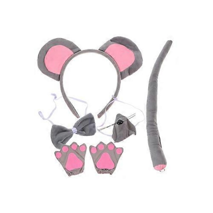 Set costum soarece copii, accesorii cosplay, multicolor, 23x15x2cm