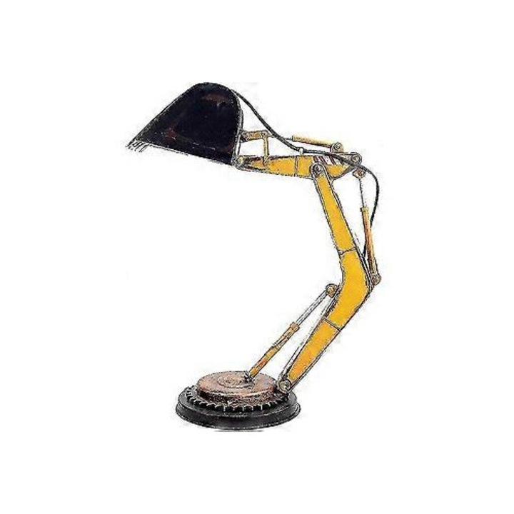 Настолна лампа багер LED, минималистичен дизайн, топла светлина, 25x15x20см