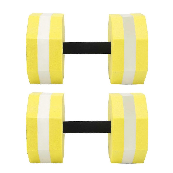Set 2 gantere plutitoare din spuma EVA, rezistente la apa, multicolor, 277g