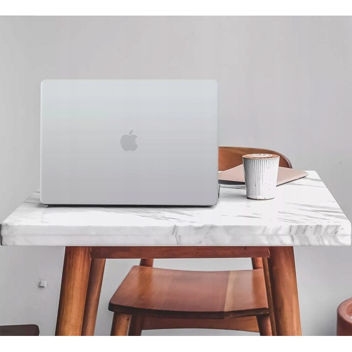 Etui laptop EtuiTab pentru MacBook Air 13", roz, din policarbonat transparent, protectie subtire