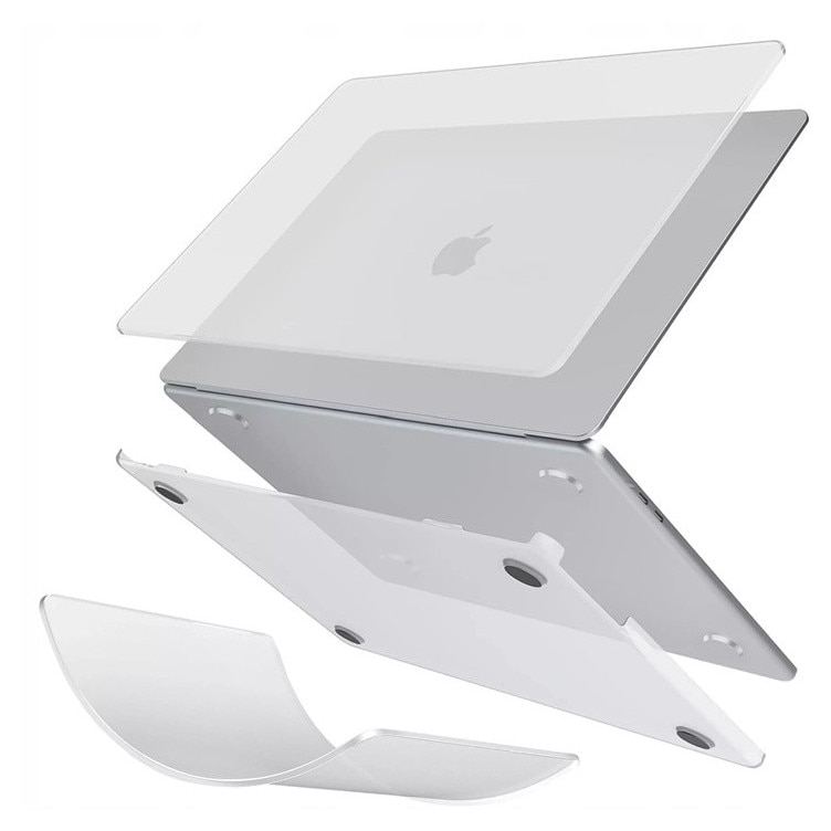Etui laptop EtuiTab pentru MacBook Air 13", roz, din policarbonat transparent, protectie subtire