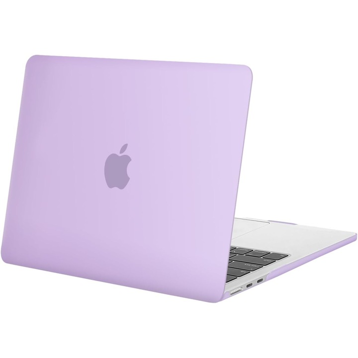 Etui laptop EtuiTab pentru MacBook Air 13.6", violet, material transparent, accesibilitate ușoară
