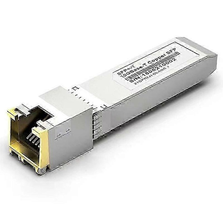 Transceiver 10G RJ-45 Cat.6a argintiu aluminiu 1 buc