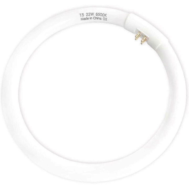 Bec circular T5 22W, 7.25 inch, 4 pini, alb