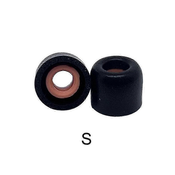 Capace din spuma cu memorie pentru casti, negru, set 1 pereche, S-M-L