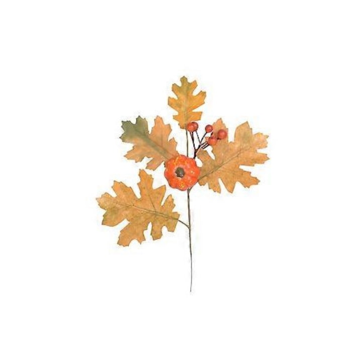 Tulpina artificiala artar, frunze dovleac si fructe, multicolor, 24x28cm
