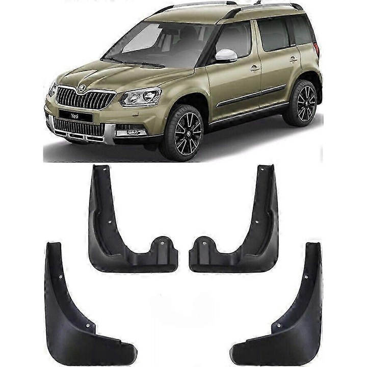 Комплект калобрани Skoda Yeti 2014-2018, черен, пластмаса, 1кг