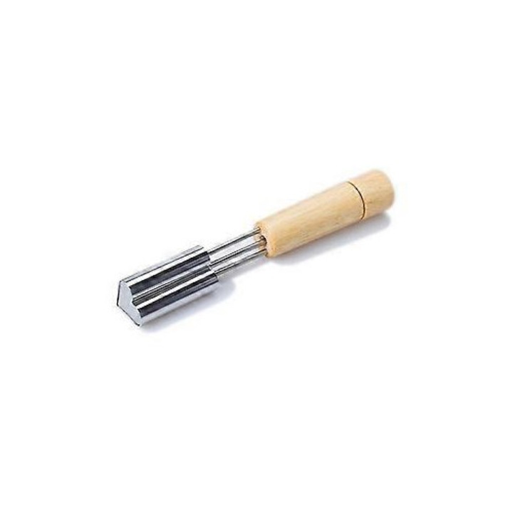 Set 3 forme prajituri, inox, maner lemn, modele stea floare inima, 16x2.3x2.3cm, multicolor
