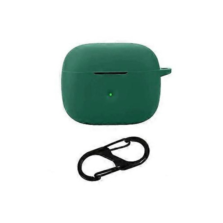 Husa silicon pentru casti, negru-verde, 1 set