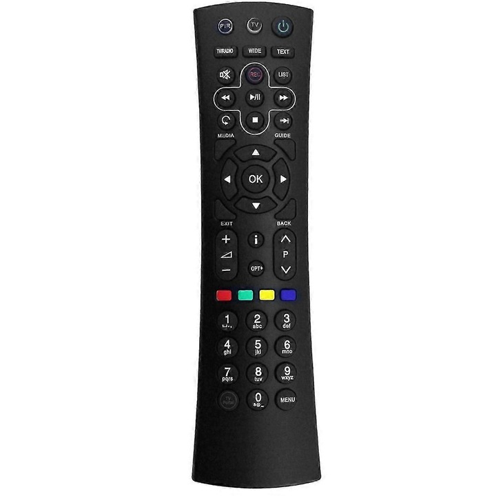 Telecomanda inlocuire, negru, plastic, 2xAAA