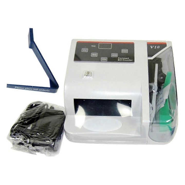 Masina de numarat bani compacta cu detectare UV MG WM, alb, 110V-220V