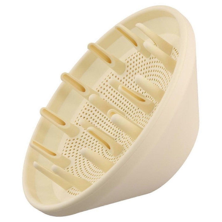 Difuzor rotativ 360 pentru uscator par, plastic, verde-galben