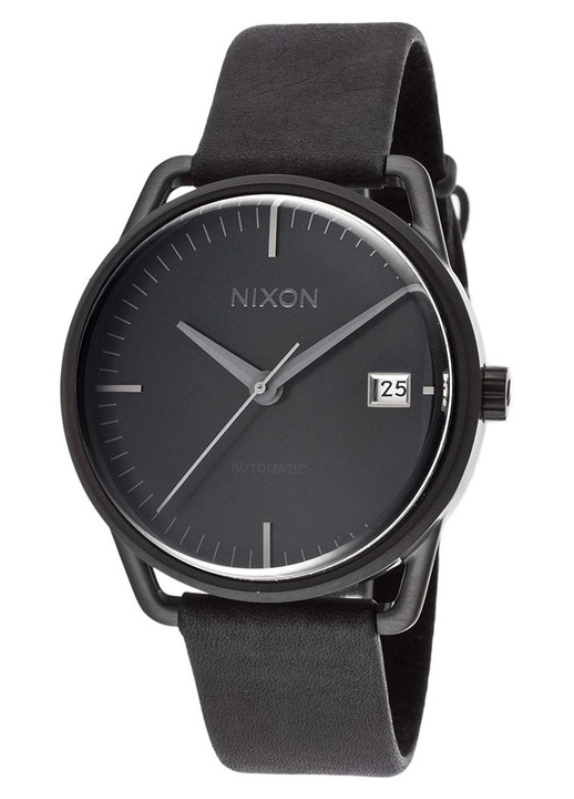 Ceas barbatesc Nixon A199-001-00 automat negru 38mm piele neagra