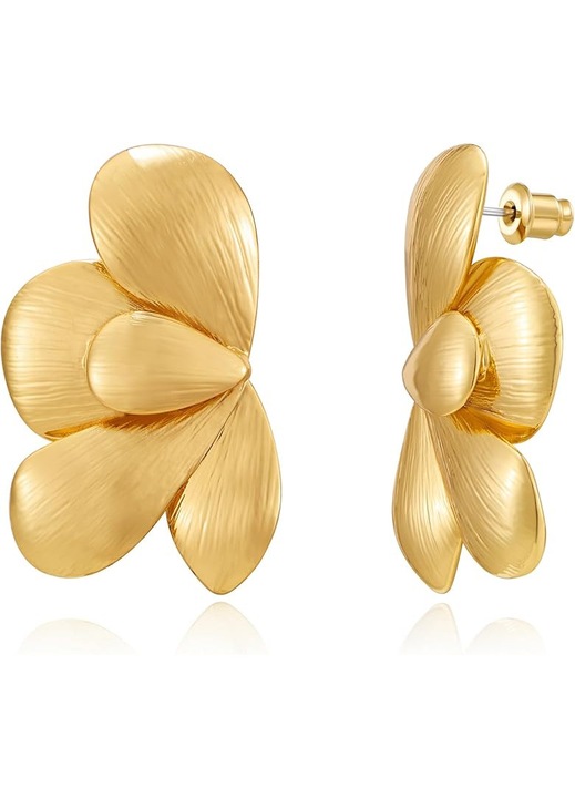 14k arany női fülbevaló, kerek, gravírozott, elegáns 585