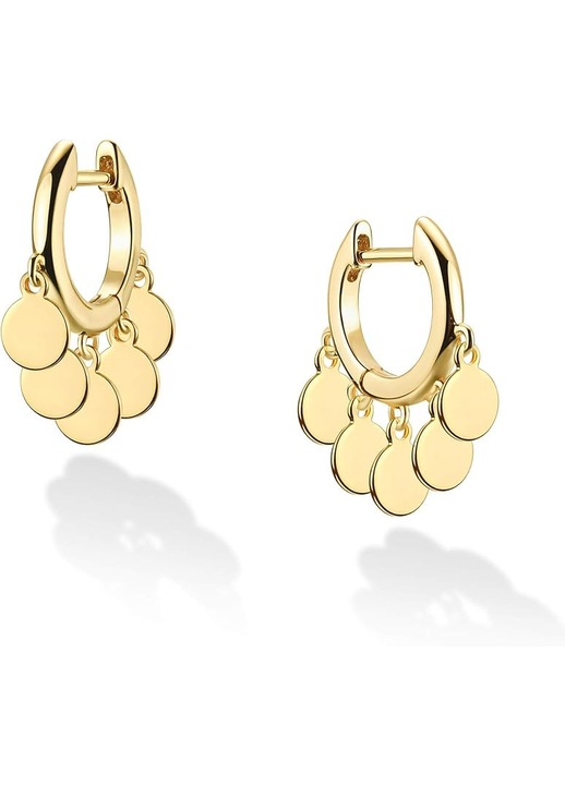 Elegáns kis kerek 14k arany fülbevaló