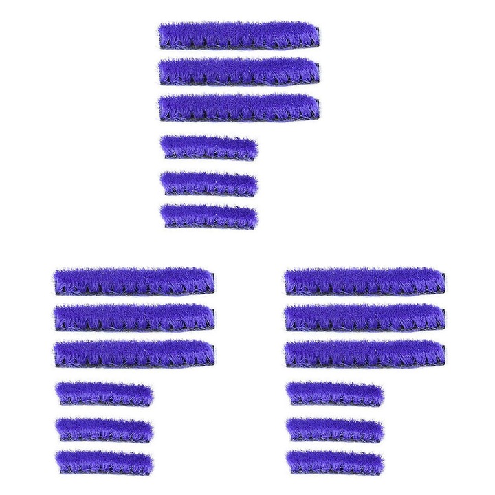 Set 18 benzi plusate albastre, accesorii aspirator, 9x2cm si 9x1.5cm