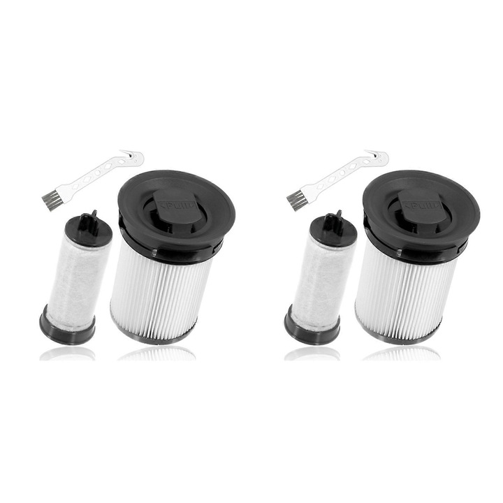 Set 4 filtre HEPA compatibile cu Miele Triflex HX1, elemente lavabile si reutilizabile, piese de schimb 11385020/05-VCH-743/9178017731, alb/negru