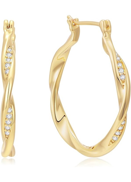 14k arany női fülbevaló, kerek, gravírozott textúrájú, 14x14mm