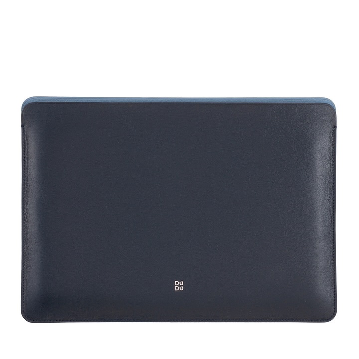 Husa laptop DuDu 13 inch piele naturala maro eleganta