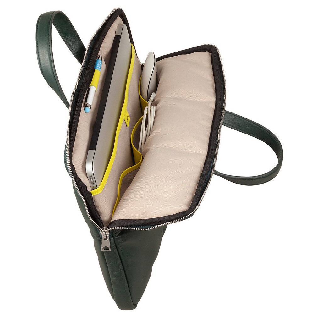 Geanta laptop DuDu, piele naturala, matlasata, negru, 40x30x10cm