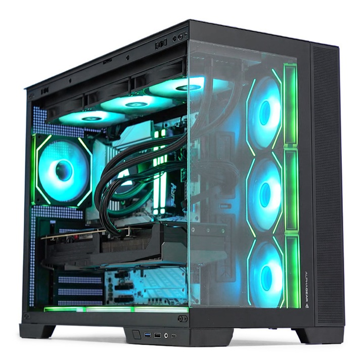 PC Gaming GREUCEANU Legendar Max, Intel Core Ultra 7 270K Plus 3.7GHz, 32GB DDR5, 1TB SSD, RTX 5070 12GB GDDR7, Iluminare RGB