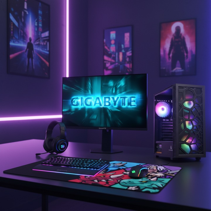 PC Gaming ZMEU Battle Pack Ryzen 7 (include PC Gaming, Monitor Gaming, Mouse, Tastatura, Casti, Mouse pad)