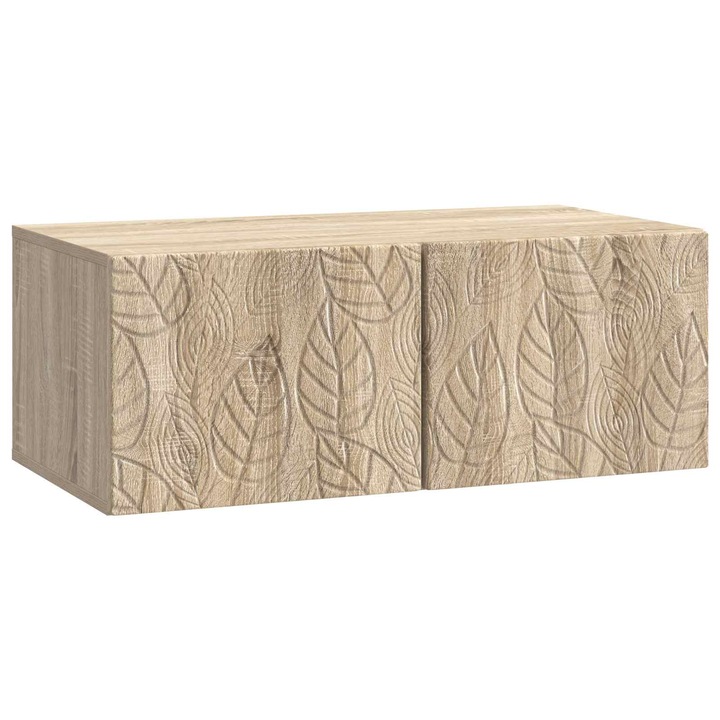 Oglinda TV montata pe perete 78 5 x 31 cm, Stejar vidaXL, Sonoma