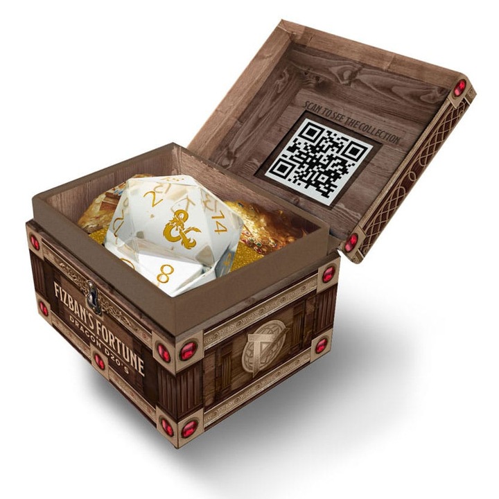 Аксесоар FanRoll Dungeons & Dragons, мистериозен зар d20, виолетов, 25мм