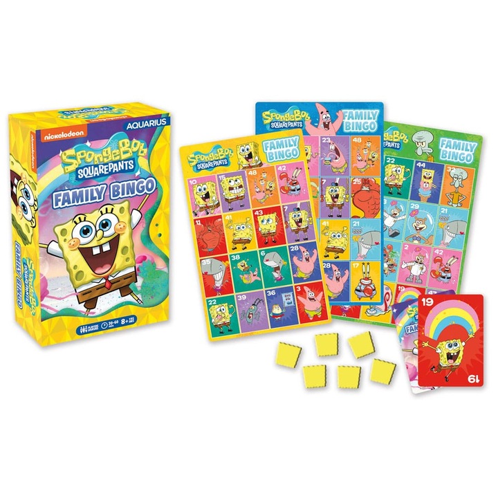 Настолна игра Aquarius Bingo SpongeBob многоцветна 30-60мин 2-18 играчи 8 години+