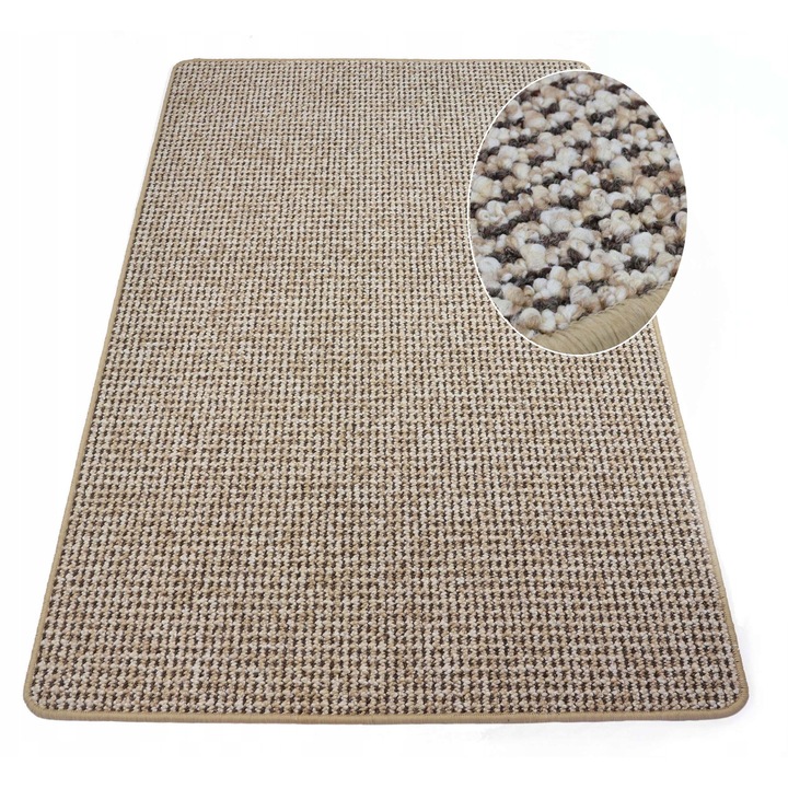 Covor, elSimone, 300 x 350 cm, Bej, Dreptunghiular, Polipropylen, Pentru Camera De Zi, Compatibil Cu Incalzirea Prin Pardoseala