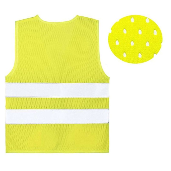 Vesta reflectorizanta din mesh pentru copii Korfu Korntex, Galben Hi-Vis, XS