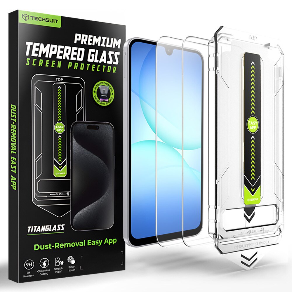 Set 2x Folie Sticla pentru Samsung Galaxy A36 5G / A37 5G Daden TitanGlass, Kit de instalare usoara si rapida cu dispozitiv de potrivire automata, Protectie Profesionala, Ultra Rezistenta, Transparenta