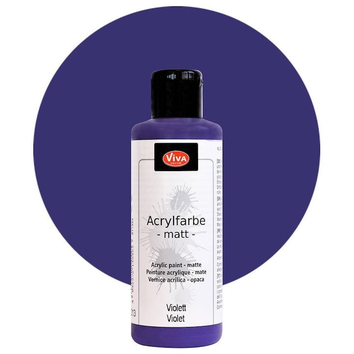 Vopsea acrilica, cremoasa si intensa, VIVA DECOR, 82 ml Violet