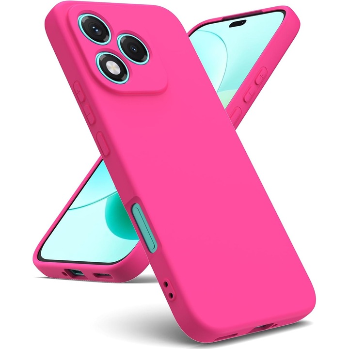 Soft Touch tok, vékony, ALC Mobile, ütésálló, Honor 400 Lite készülékkel kompatibilis, Élénk rózsaszín Tpu