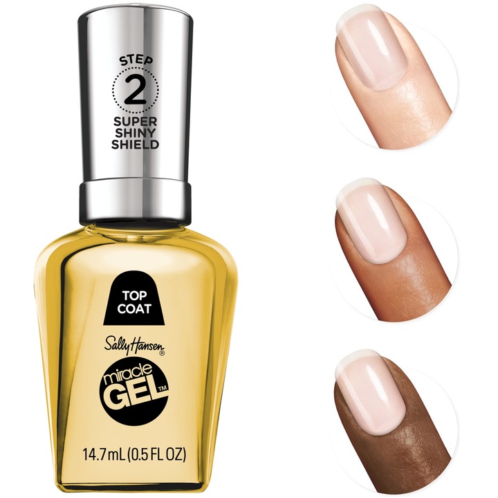 Top Coat Sally Hansen Miracle Gel, gel, transparent, 15ml