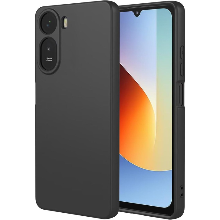 Intelli® Husa silicon Compatibila cu Xiaomi Redmi A7 Pro, Negru mat