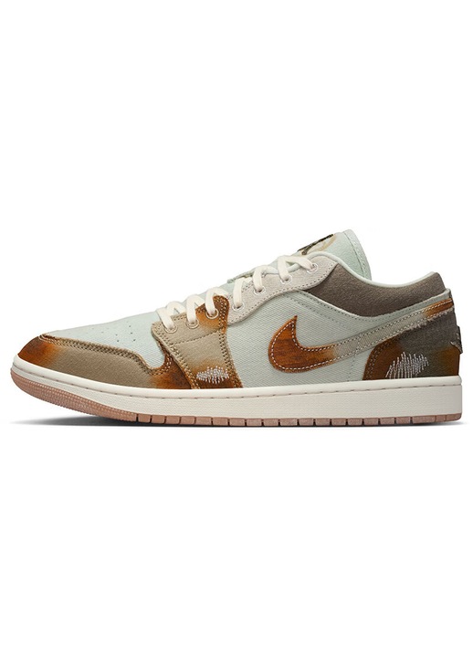 Pantofi sport barbati Jordan, AJ1 Tie-Dye, multicolor, siret, denim