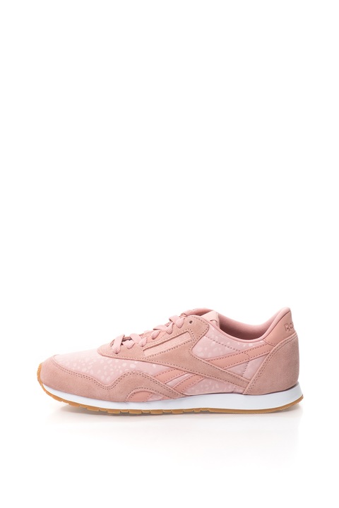 Pantofi sport dama Reebok CL, piele naturala/textil, roz, 38.5 EU