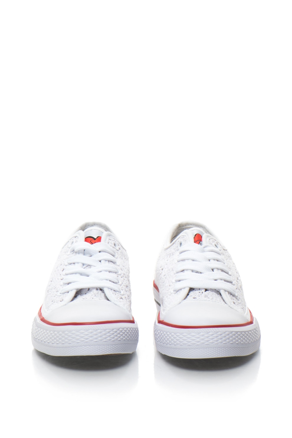 Sweet Years, Csipkés plimsolls cipő, FehérFeketePiros, 37 Sweet Years, Csipkés plimsolls cipő, FehérFeketePiros, 37