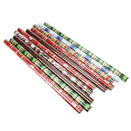 Hartie decorativa ambalare cadouri de Craciun, ProCart, 200x70cm, set 10 role