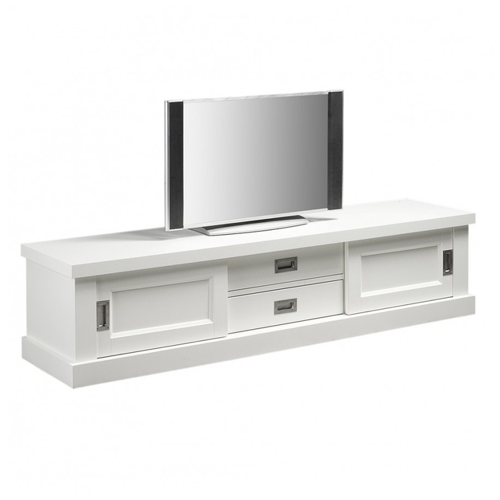 Comoda TV, 180 x 45 x 42 cm, finisaj ALB, cod PR 02