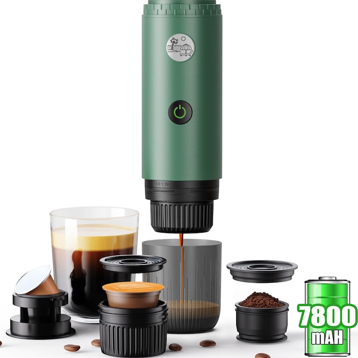 Espressor manual 3 in 1 TC51P, 20 bari, 1400 W, ecran tactil color, rezervor detasabil 1, 7 L, spumator lapte, pentru Espresso, Latte si Cappuccino, cafea macinata si capsule tip Nespresso, inox