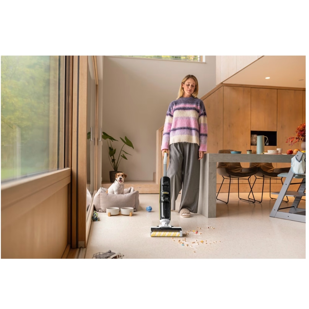 Aspirator vertical Karcher FCV 4 Dry Pet&Home, 180 W, Autonomie 45 minute Alb/Negru