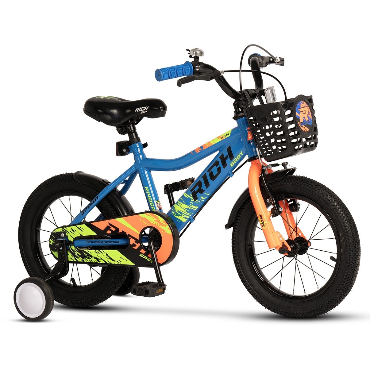 Bicicletă copii Rich Baby BMX Astro JSX2005, roți ajutătoare