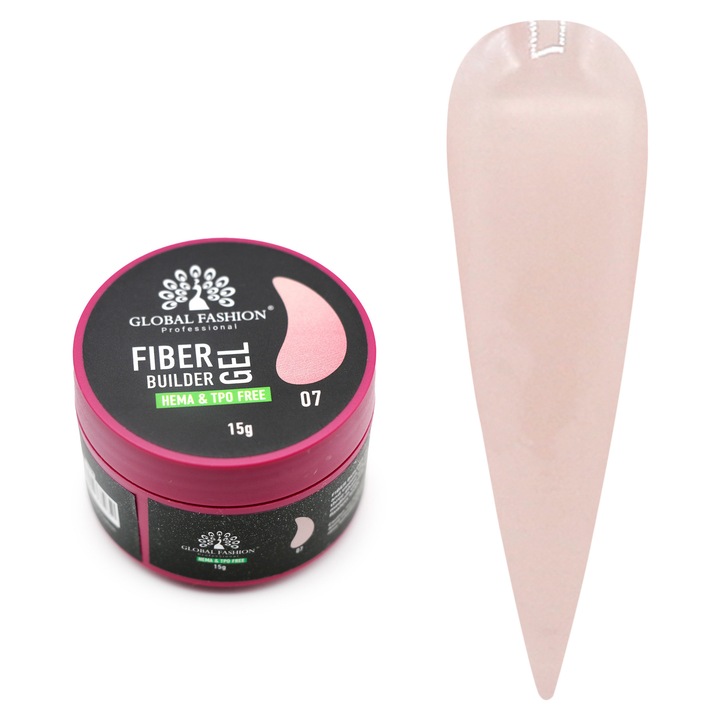 Gel pentru modelarea unghiilor 15 gr, Fiber Builder Gel 07
