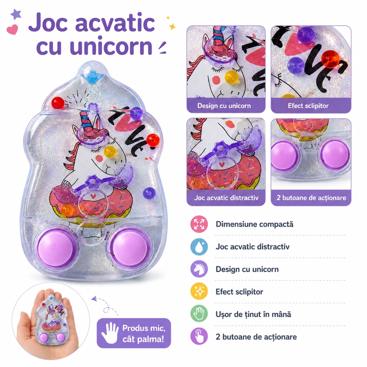 Joc Acvatic Unicornul Visator Pentru Copii, Jucarie Interactiva De ...