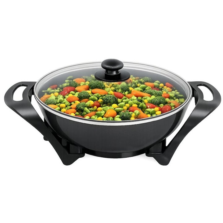 Elektromos wok serpenyő, 1500W, 33cm átmérő, Beper, P101COS100