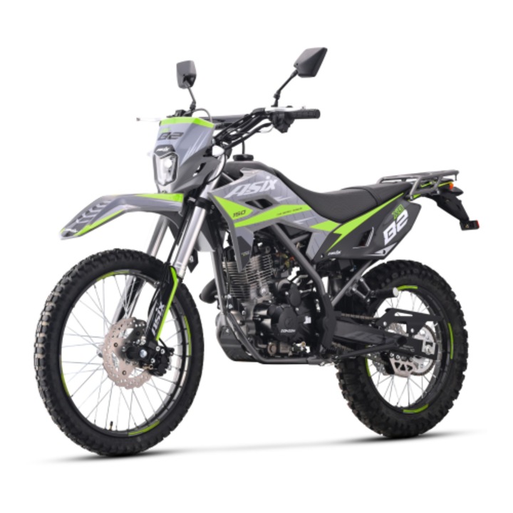 Motocicleta Enduro/Cross, Asix XB82, A1, 150cc, 21/18, gri-verde