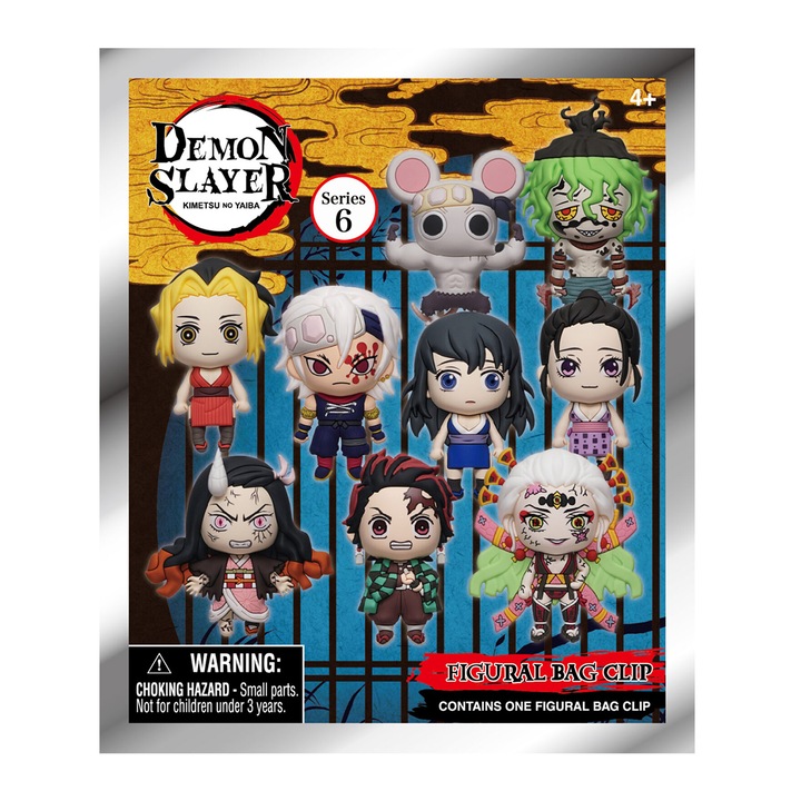 Figurina breloc surpriza, personaj Demon Slayer S6, Monogram, Blind Box